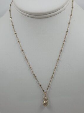 Lauren Conrad Gold Tone Pineapple Charm Necklace